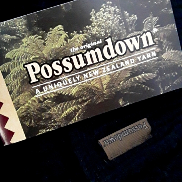 NWOT POSSUMDOWN Merino Wool Blend Scarf, Black - Picture 3 of 9